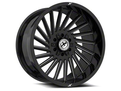 XF Offroad XF-239 Gloss Black Milled 6-Lug Wheel; 20x10; -12mm Offset (21-24 Bronco, Excluding Raptor)