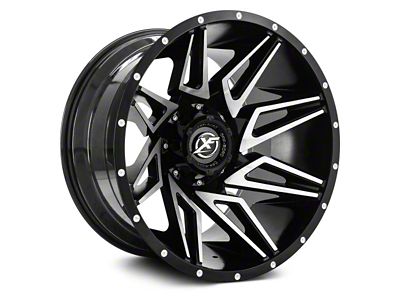 XF Offroad XF-218 Gloss Black Machined 6-Lug Wheel; 20x10; -12mm Offset (22-24 Bronco Raptor)