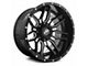 XF Offroad XF-222 Gloss Black Milled 6-Lug Wheel; 22x12; -44mm Offset (22-24 Bronco Raptor)