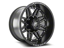 XF Offroad XF-204 Matte Black Wheel; 22x12; -44mm Offset (84-01 Jeep Cherokee XJ)