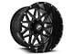 XF Offroad XF-211 Gloss Black and Machined Wheel; 20x10; -12mm Offset (84-01 Jeep Cherokee XJ)