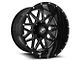 XF Offroad XF-211 Gloss Black and Machined Wheel; 20x9; -12mm Offset (84-01 Jeep Cherokee XJ)