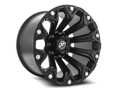 XF Offroad XF-212 Satin Black Wheel; 20x12; -44mm Offset (84-01 Jeep Cherokee XJ)