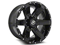 XF Offroad XF-214 Gloss Black with Gloss Black Inserts Wheel; 20x10; -24mm Offset (84-01 Jeep Cherokee XJ)