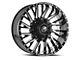 XF Offroad XF-226 Gloss Black and Milled Wheel; 20x9; 0mm Offset (84-01 Jeep Cherokee XJ)