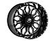 XF Offroad XF-227 Gloss Black Milled Wheel; 20x10; -24mm Offset (76-86 Jeep CJ5 & CJ7)