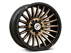 XF Offroad XF-231 Satin Black Machined with Bronze Double Dark Tint Wheel; 20x10; -12mm Offset (76-86 Jeep CJ7)