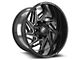 XF Offroad XF-203 Gloss Black and Milled Wheel; 18x9; -12mm Offset (20-24 Jeep Gladiator JT)