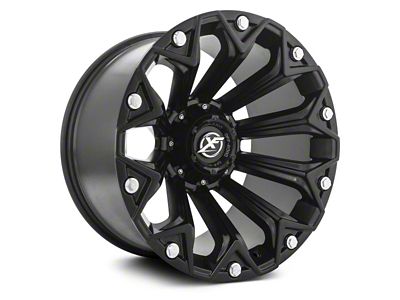 XF Offroad XF-212 Satin Black Wheel; 20x9; 0mm Offset (20-24 Jeep Gladiator JT)