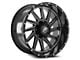 XF Offroad XF-216 Gloss Black and Milled Wheel; 20x10; -24mm Offset (20-24 Jeep Gladiator JT)