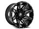 XF Offroad XF-218 Gloss Black and Milled Wheel; 20x10; -12mm Offset (20-24 Jeep Gladiator JT)