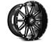 XF Offroad XF-219 Gloss Black and Milled Wheel; 20x12; -44mm Offset (20-24 Jeep Gladiator JT)