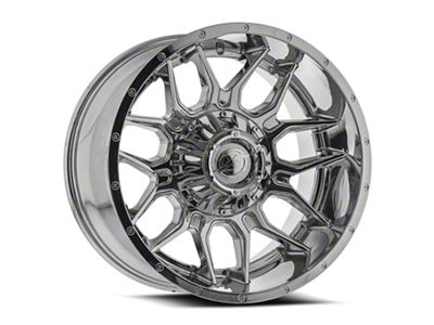 XF Offroad XF-222 Chrome Wheel; 22x12; -44mm Offset (20-24 Jeep Gladiator JT)