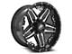 XF Offroad XF-223 Gloss Black and Machined Wheel; 20x10; -12mm Offset (20-24 Jeep Gladiator JT)