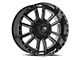 XF Offroad XF-225 Gloss Black and Milled Wheel; 20x12; -44mm Offset (20-24 Jeep Gladiator JT)