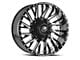 XF Offroad XF-226 Gloss Black and Milled Wheel; 20x9; -12mm Offset (20-24 Jeep Gladiator JT)