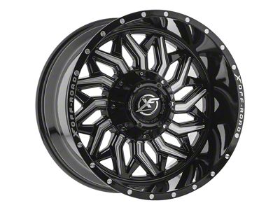 XF Offroad XF-228 Gloss Black Milled Wheel; 20x10 (20-24 Jeep Gladiator JT)