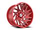 XF Offroad XF-229 Anodized Red and Milled Wheel; 24x14; -76mm Offset (20-24 Jeep Gladiator JT)