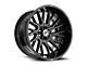 XF Offroad XF-230 Gloss Black and Machined Wheel; 18x9; 0mm Offset (20-24 Jeep Gladiator JT)