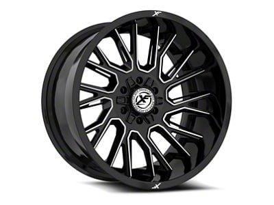 XF Offroad XF-230 Gloss Black and Milled Wheel; 18x9; 0mm Offset (20-24 Jeep Gladiator JT)