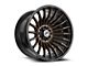 XF Offroad XF-231 Satin Black and Bronze Machined Double Dark Tint Wheel; 17x9; 0mm Offset (20-24 Jeep Gladiator JT)