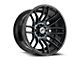 XF Offroad XF-232 Gloss Black and Machined Titanium Double Dark Tint Wheel; 18x9; 12mm Offset (20-24 Jeep Gladiator JT)