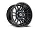 XF Offroad XF-232 Gloss Black and Machined Titanium Double Dark Tint Wheel; 20x9; 0mm Offset (20-25 Jeep Gladiator JT)