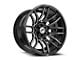 XF Offroad XF-232 Gloss Black and Milled Wheel; 22x12; -44mm Offset (20-25 Jeep Gladiator JT)