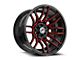 XF Offroad XF-232 Gloss Black and Red Milled Wheel; 17x9; 0mm Offset (20-24 Jeep Gladiator JT)