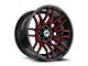 XF Offroad XF-232 Gloss Black and Red Milled Wheel; 18x9; 0mm Offset (20-25 Jeep Gladiator JT)