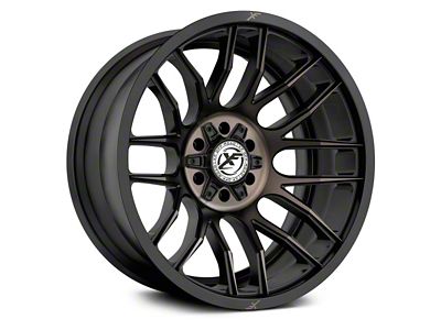 XF Offroad XF-232 Satin Black Machined with Bronze Double Dark Tint Wheel; 20x10; -12mm Offset (20-24 Jeep Gladiator JT)