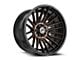 XF Offroad XF-234 Satin Black and Bronze Machined Double Dark Tint Wheel; 20x12; -44mm Offset (20-24 Jeep Gladiator JT)