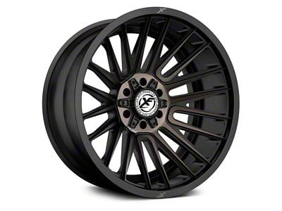 XF Offroad XF-234 Satin Black Machined with Bronze Double Dark Tint Wheel; 20x9; 12mm Offset (20-24 Jeep Gladiator JT)