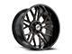 XF Offroad XF-235 Gloss Black and Bronze Milled Wheel; 17x9; 0mm Offset (20-24 Jeep Gladiator JT)