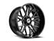 XF Offroad XF-235 Gloss Black and Milled Wheel; 20x9; 0mm Offset (20-25 Jeep Gladiator JT)