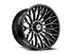 XF Offroad XF-237 Gloss Black and Brushed Double Dark Tint Wheel; 20x10; -12mm Offset (20-24 Jeep Gladiator JT)