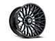 XF Offroad XF-237 Gloss Black and Machined Titanium Double Dark Tint Wheel; 20x12; -44mm Offset (20-24 Jeep Gladiator JT)