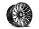 XF Offroad XF-237 Gloss Black and Milled Wheel; 20x12; -44mm Offset (20-24 Jeep Gladiator JT)