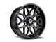 XF Offroad XF-238 Gloss Black and Machined Titanium Double Dark Tint Wheel; 17x9; 12mm Offset (20-24 Jeep Gladiator JT)