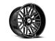 XF Offroad XF-240 Gloss Black and Milled Wheel; 17x9; 12mm Offset (20-24 Jeep Gladiator JT)