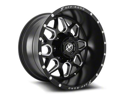 XF Offroad XF-202 Matte Black and Machined Wheel; 20x10; -12mm Offset (93-98 Jeep Grand Cherokee ZJ)