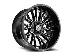 XF Offroad XF-230 Gloss Black and Machined Wheel; 20x9; 0mm Offset (05-10 Jeep Grand Cherokee WK)