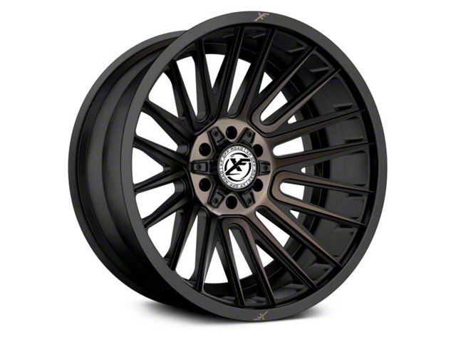 XF Offroad XF-234 Satin Black Machined with Bronze Double Dark Tint Wheel; 20x10 (22-24 Jeep Grand Cherokee WL)