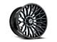 XF Offroad XF-237 Gloss Black and Machined Titanium Double Dark Tint Wheel; 20x10; -12mm Offset (99-04 Jeep Grand Cherokee WJ)