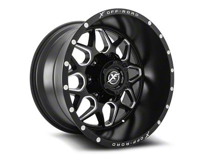 XF Offroad XF-202 Matte Black and Machined Wheel; 20x10; -12mm Offset (87-95 Jeep Wrangler YJ)