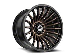 XF Offroad XF-231 Satin Black and Bronze Machined Double Dark Tint Wheel; 17x9; 12mm Offset (07-18 Jeep Wrangler JK)