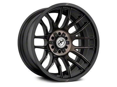 XF Offroad XF-232 Satin Black Machined with Bronze Double Dark Tint Wheel; 20x9; 0mm Offset (18-24 Jeep Wrangler JL)