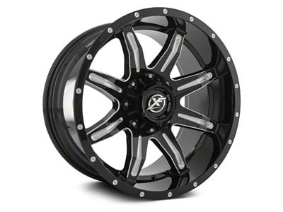 XF Offroad XF-215 Gloss Black Milled 6-Lug Wheel; 20x10; -24mm Offset (17-24 Titan)