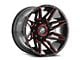 XF Offroad XF-218 Gloss Black and Red Milled 6-Lug Wheel; 20x9; 12mm Offset (17-24 Titan)