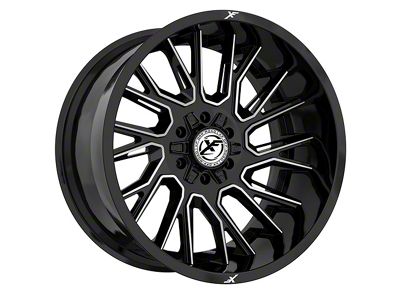 XF Offroad XF-230 Gloss Black Machined 6-Lug Wheel; 20x10; -12mm Offset (17-24 Titan)